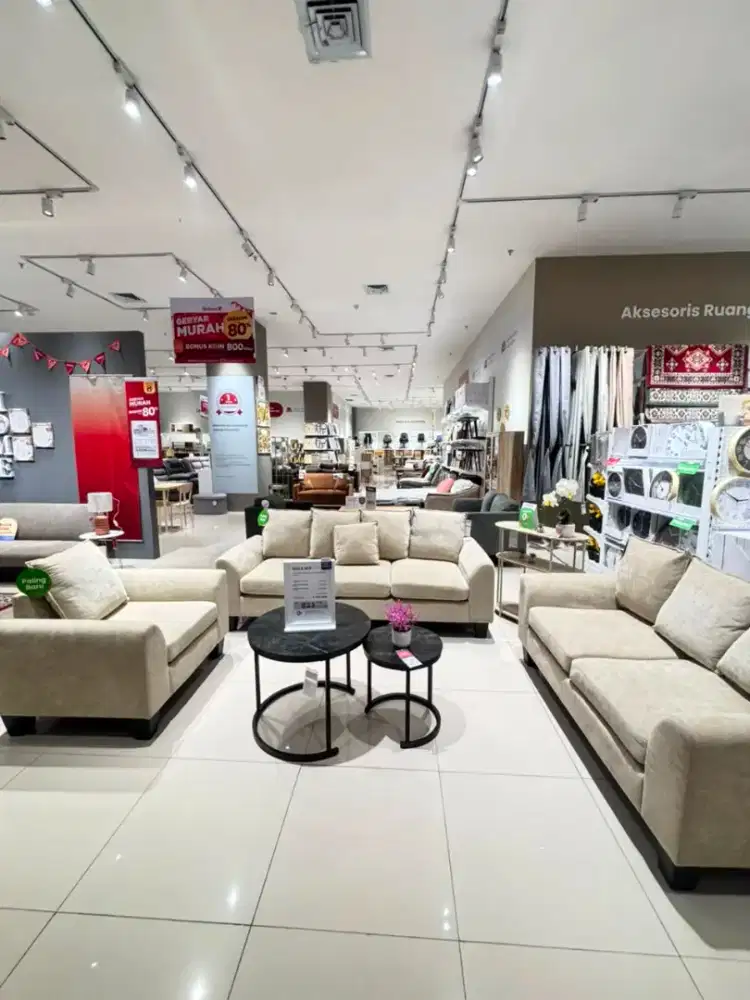 SOFA SET BAHAN FABRIC/KAIN (Pocket Spring)
