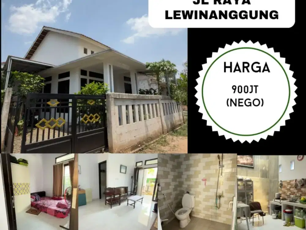 DIJUAL RUMAH SIAP HUNI DI JALAN RAYA LEWINANGGUNG