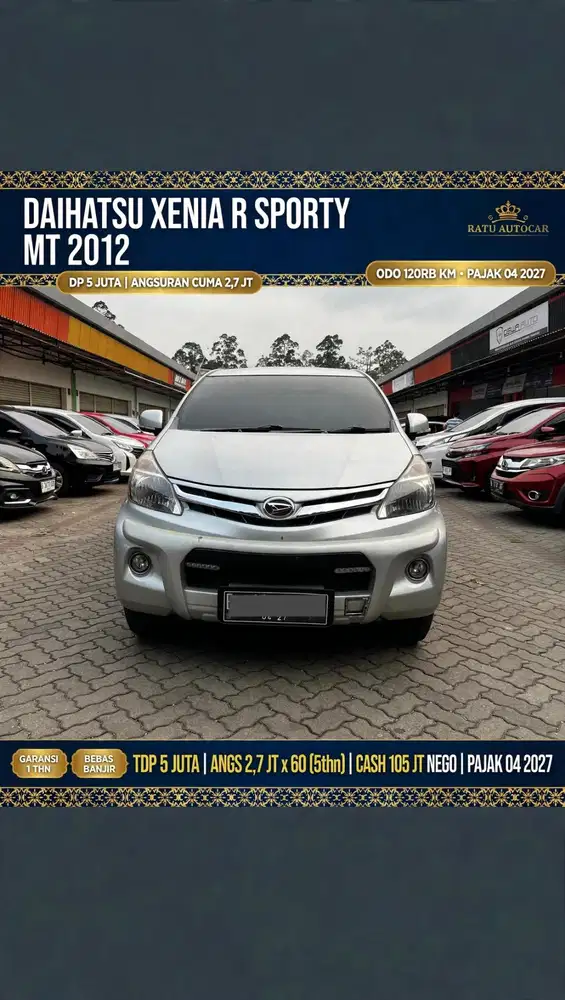 DAIHATSU XENIA R SPORTY MANUAL 2012 DP PROMO 5 JUTA ANGSURAN CUMA 2,7