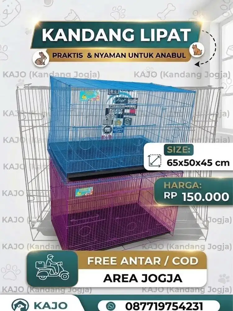 Kandang kucing lipat 60