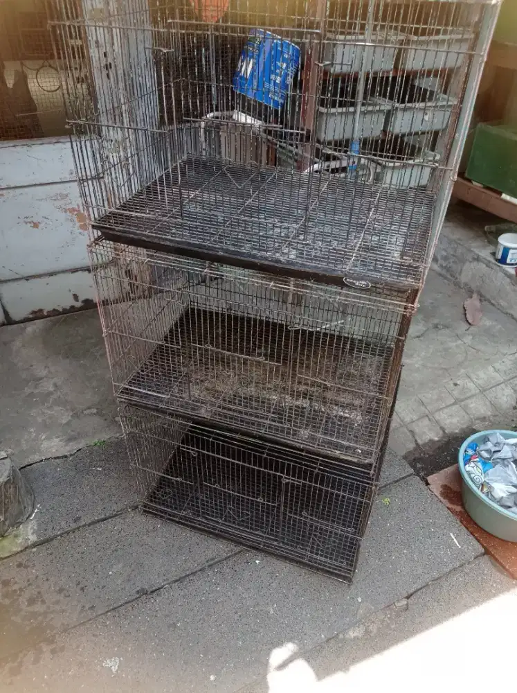 3 Sangkar besi kotak 60x40x40