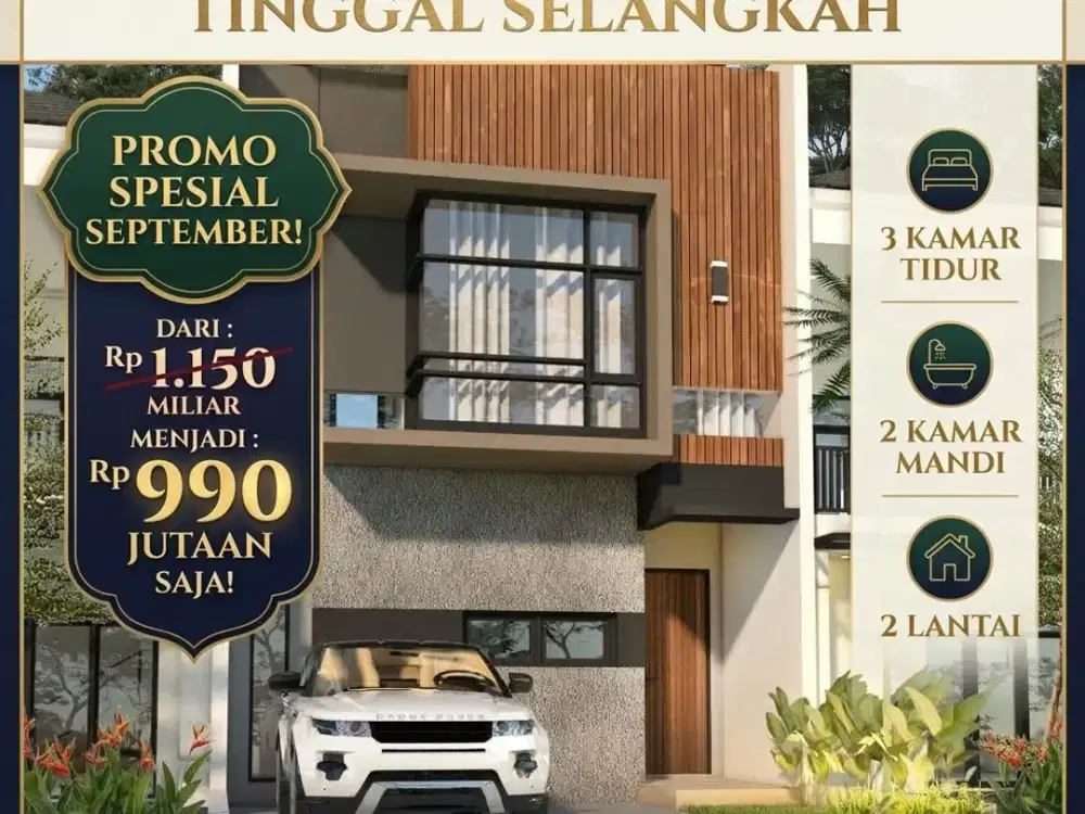Rumah Modern Open Space Bandung 900 Jt