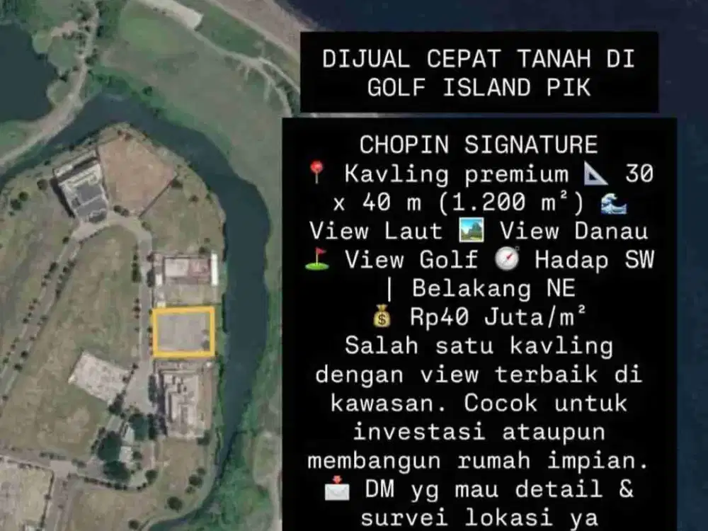Kavling Golf Island PIK