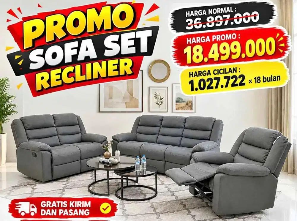 Sofa set recliner