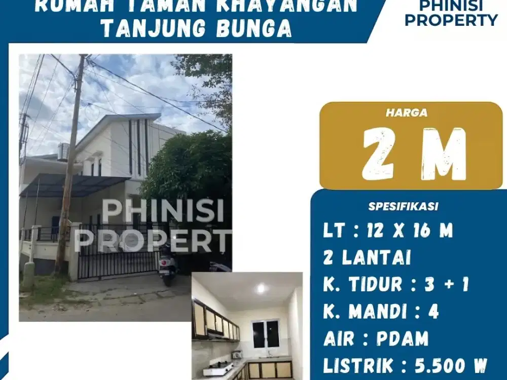 umah 2 Lantai Siap Huni di Taman Khayangan, Tanjung Bunga – Makassar DIJUAL RUMAH 2 LANTAI | TANJUNG BUNGA, MAKASSAR