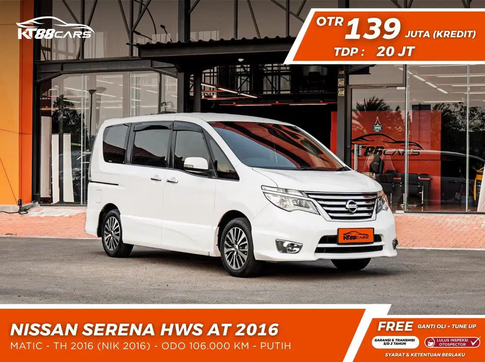 [BERGARANSI] NISSAN SERENA HWS MATIC TAHUN 2016 PUTIH GENAP