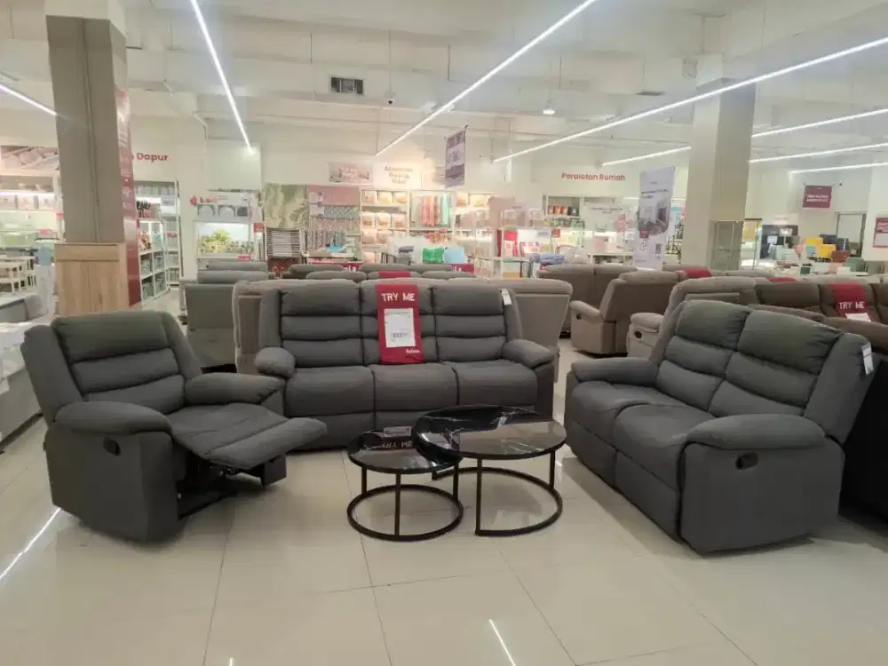 SET SOFA RECLINER KAIN BISA CICIL 0%