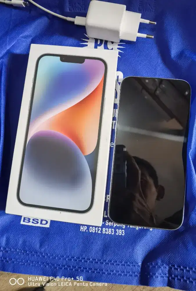 iPhone 14 plus 128gb biru muda