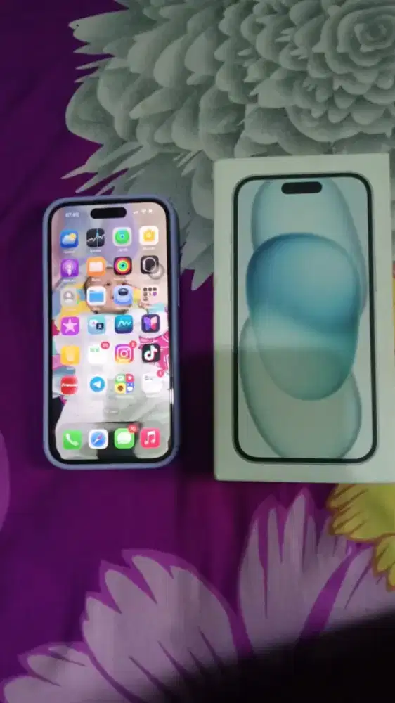 iPhone 15 blue 128gb ibox seri pa