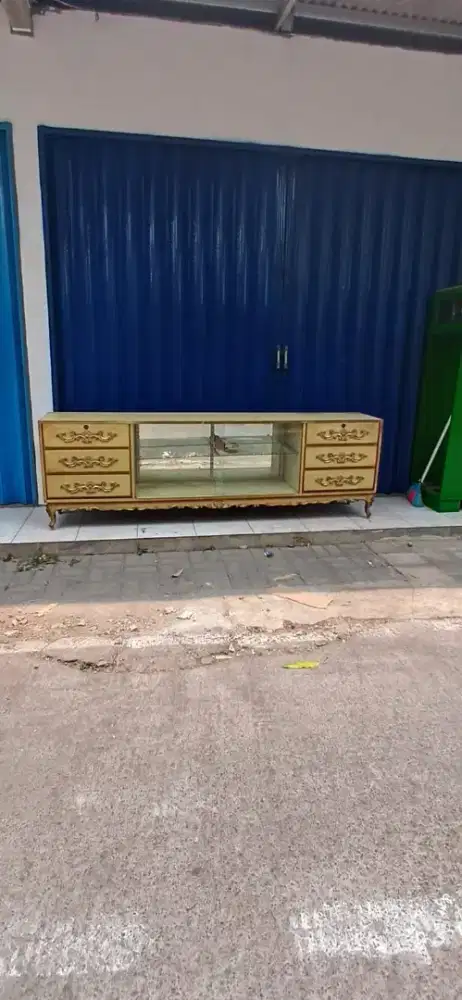 Cradenza meja tv jati ukiran jumbo
