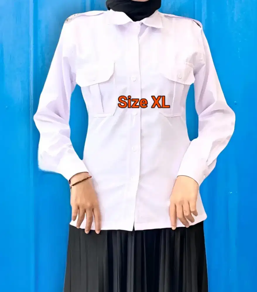 Kemeja Wanita Putih Kerja/Kemeja PNS