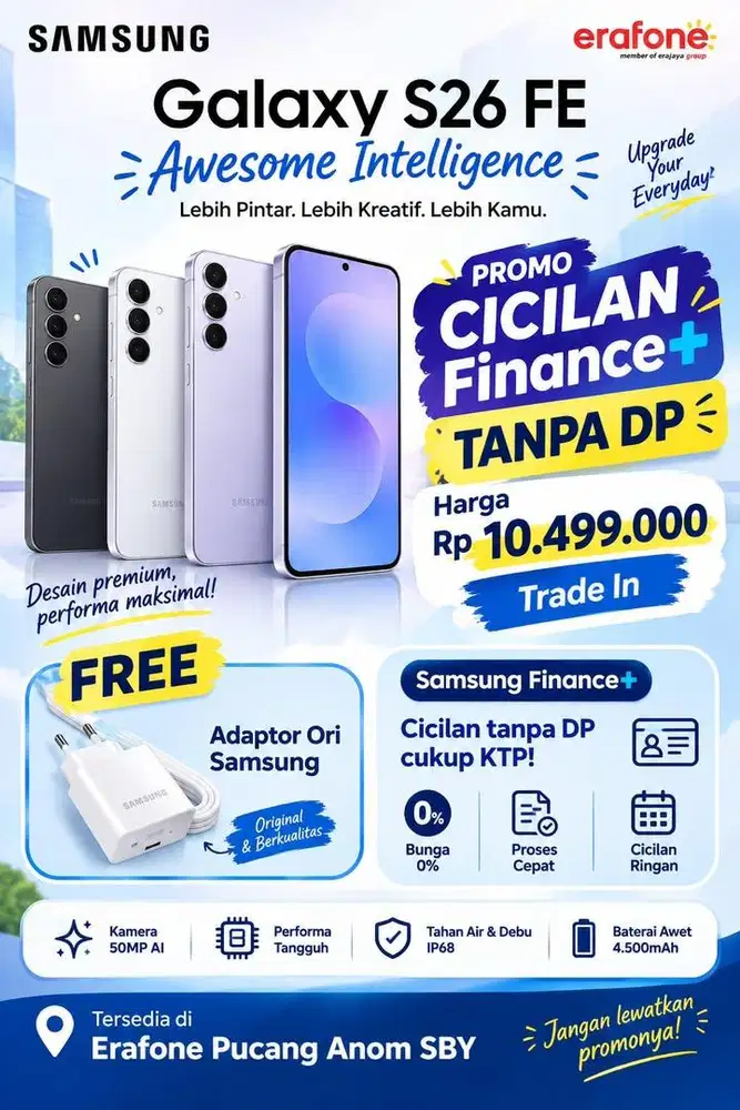 Samsung S26fe promo trade in dan free upgrade memori