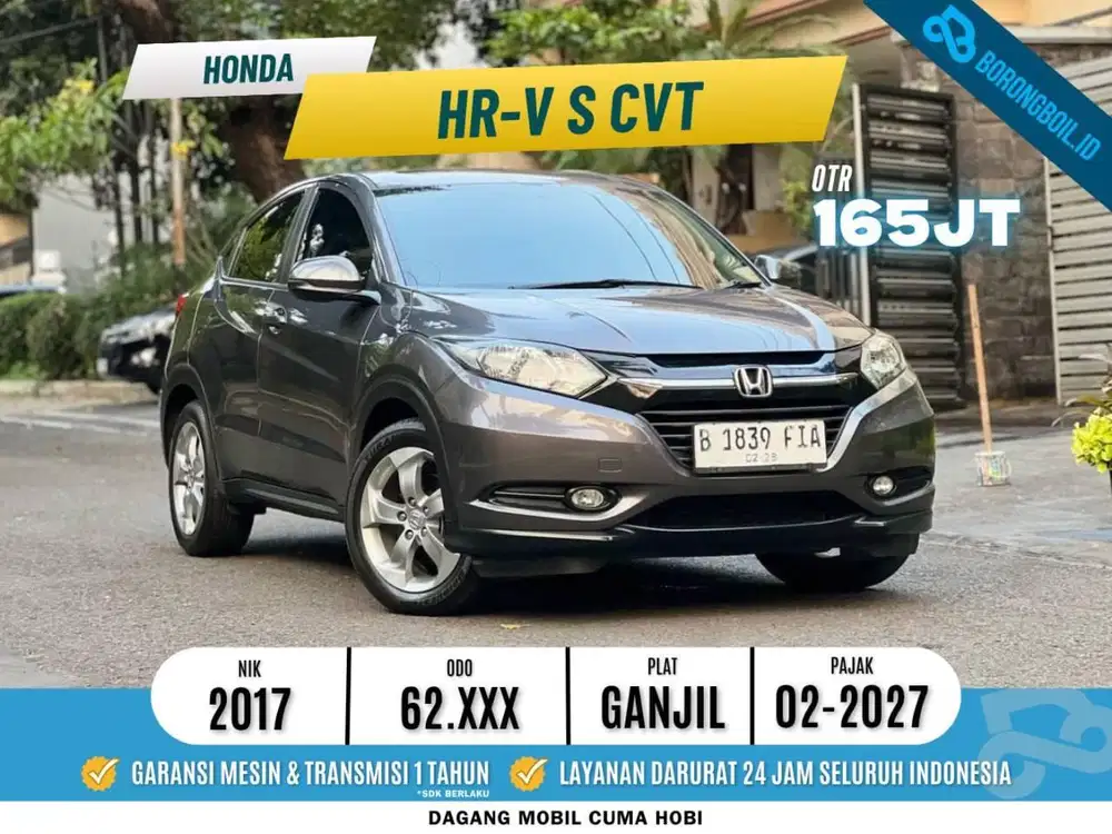LOW KM 60rb HONDA HRV S CVT 2017 ABU FULLSET SUPER ISTIMEWA SIAP PAKAI