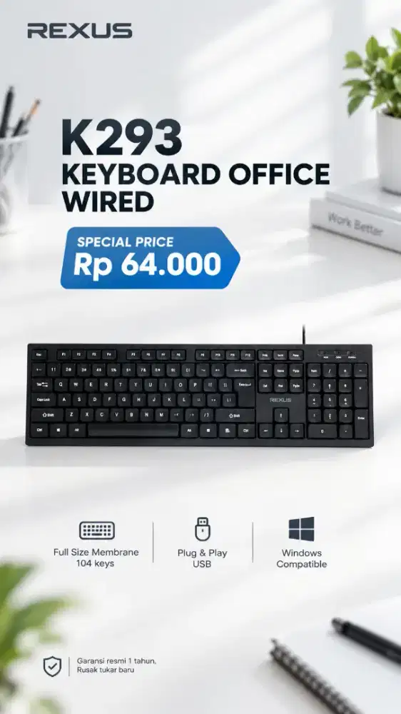 Keyboard wired rexus K293