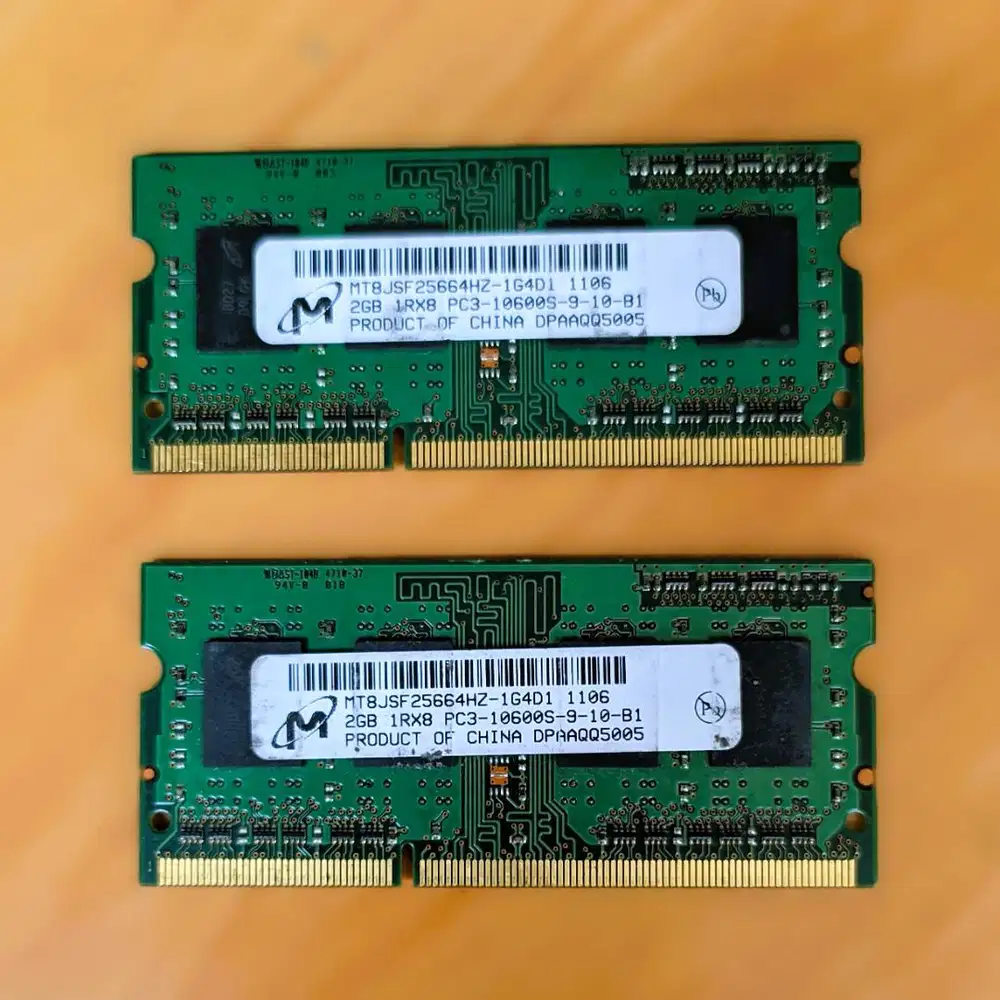 RAM Laptop Soddim DDR3 2x2GB MICRON DUAL CHANNEL PC 10600