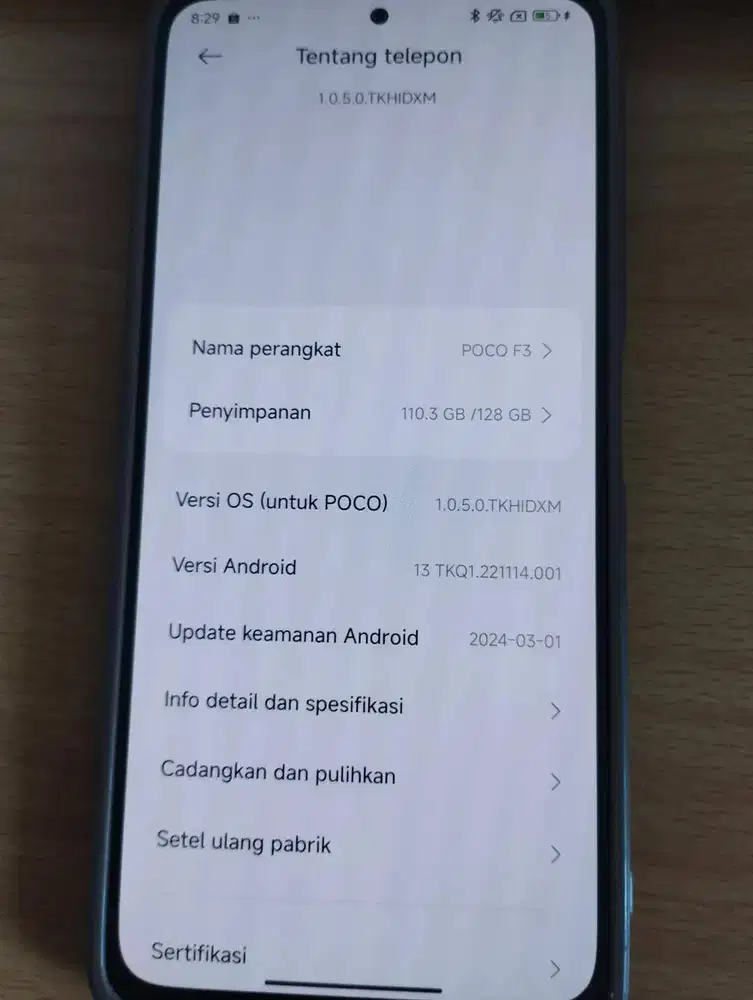 POCO F3 6/128 Bekas