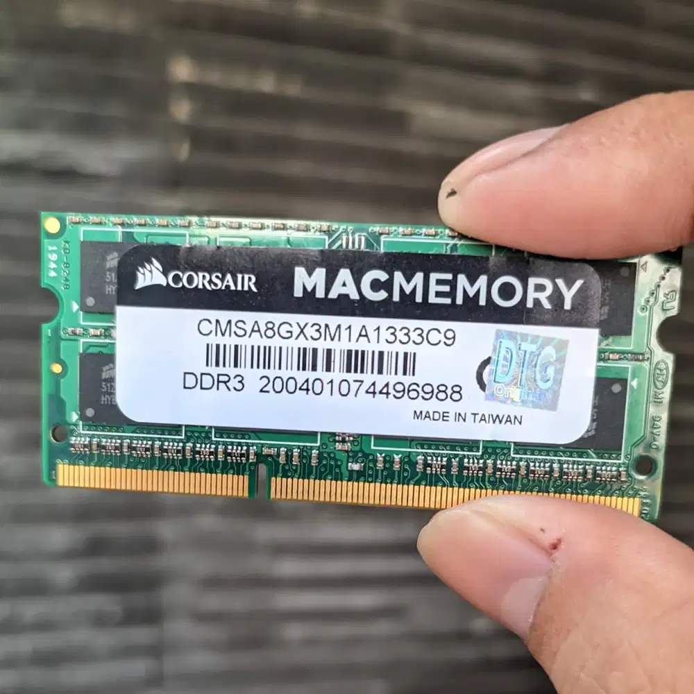 RAM Laptop Soddim DDR3 8GB CORSAIR PC 10600 (Corsair MacMemory)