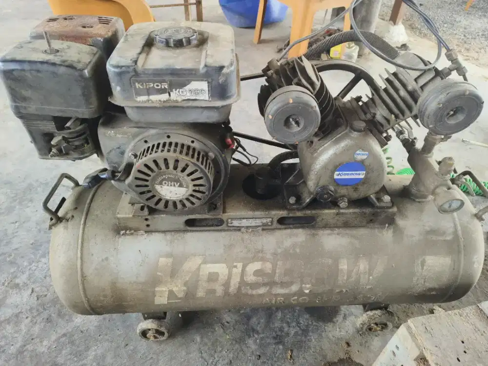 Dijual Kompresor Angin Krisbow Penggerak Bensin - Siap Pakai / Kerja