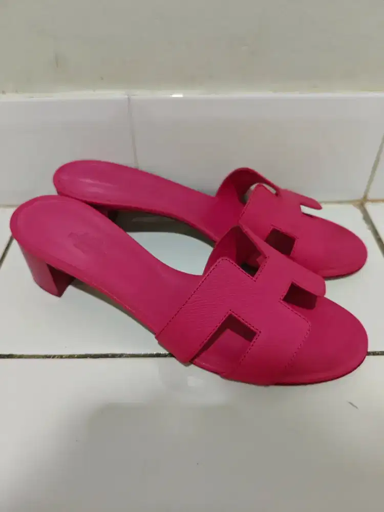 Hermes Oasis Sandal Pink original authentic retail 17jt an size 38