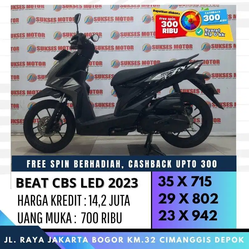 HONDA BEAT CBS 2023 MULUS CASH KREDIT CC/PAYLATER BISA