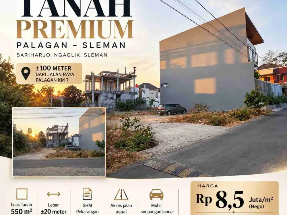 Tanah Premium Di Jalan Palagan Km 7