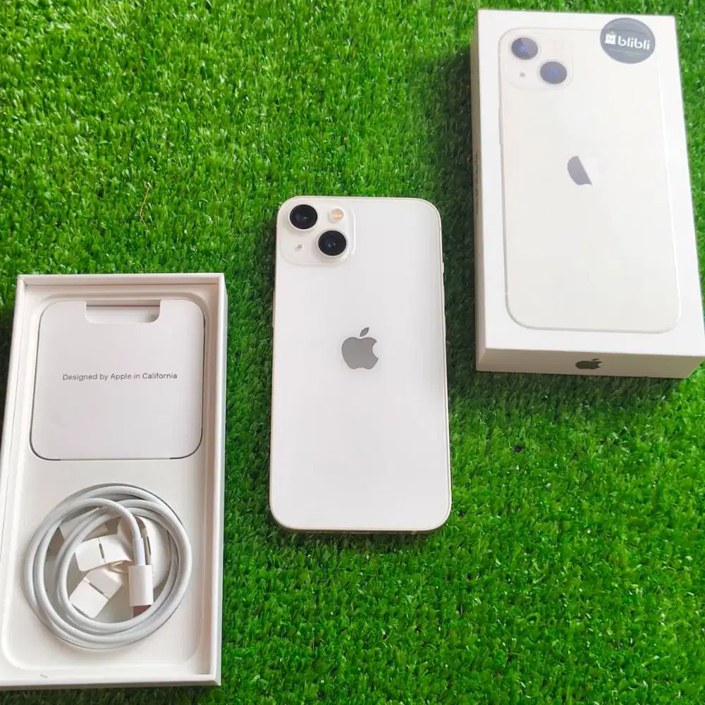 iPhone 13 256GB Starlight BH 84% ex Resmi Fullset ori