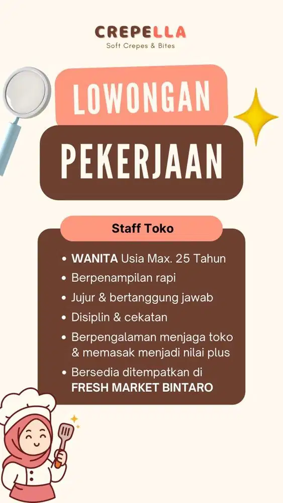 Loker Penjaga Toko Makanan