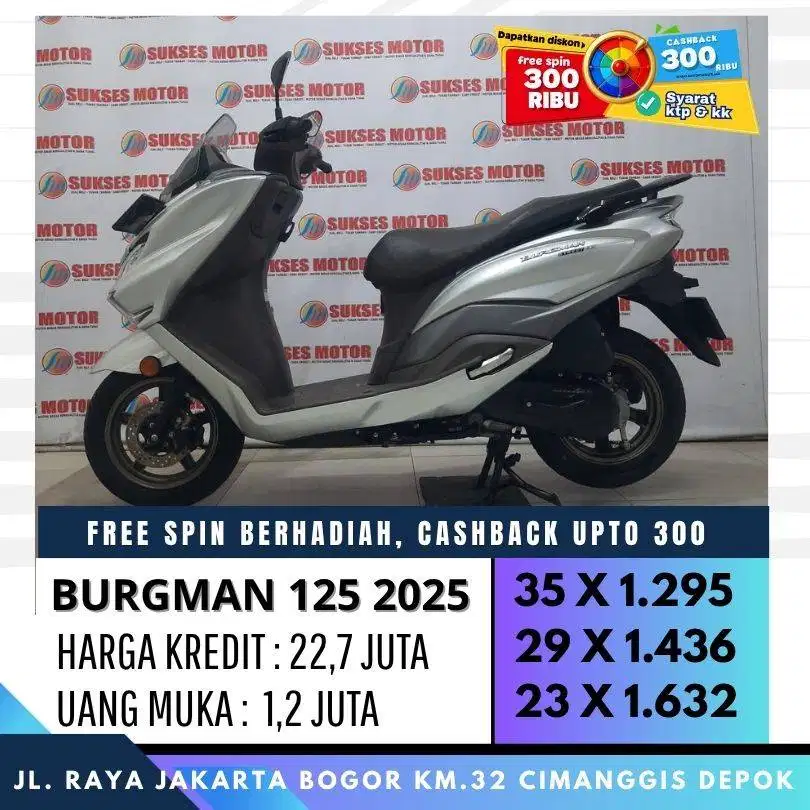 SUZUKI BURGMAN 125 STREET 2025 MULUS CASH KREDIT PROMO CASHBACK 300