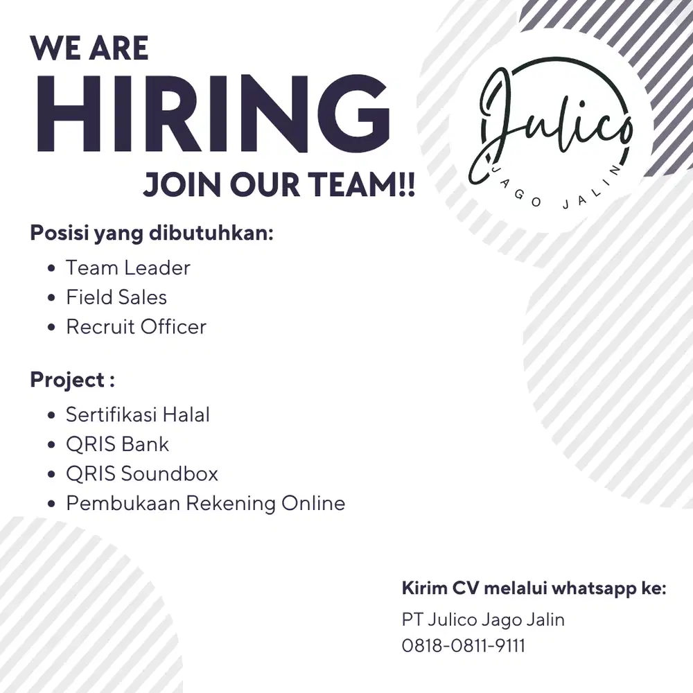 Lowongan Field Sales dan Team Leader