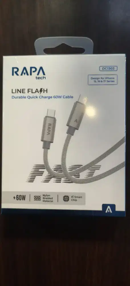 RAPA LINE Flash USB-C to USB-C 60W Cable – DC1303