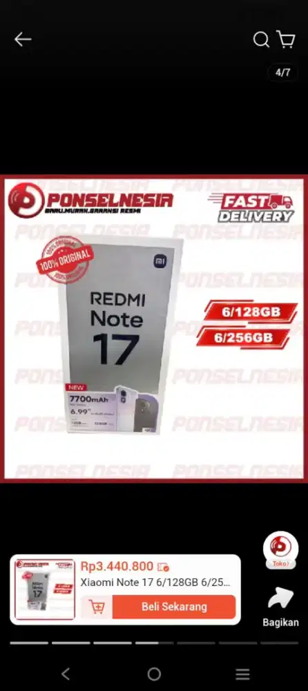 Xiomi redmi 17 4g