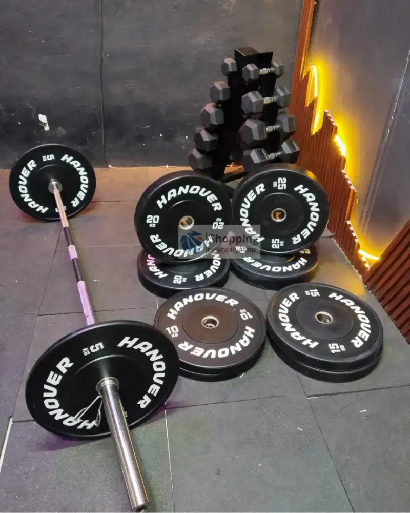 Bumper Plates Barbel brand Hanover full set