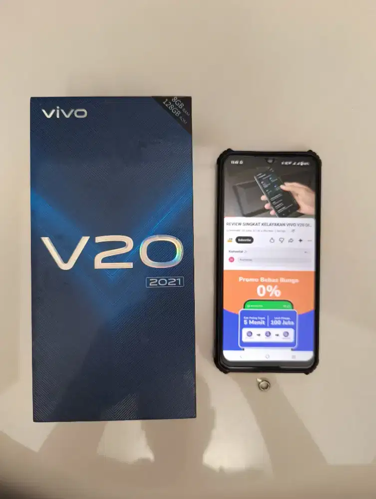 Vivo V20 8/128 Warna Hitam Midnight Jazz Full Set