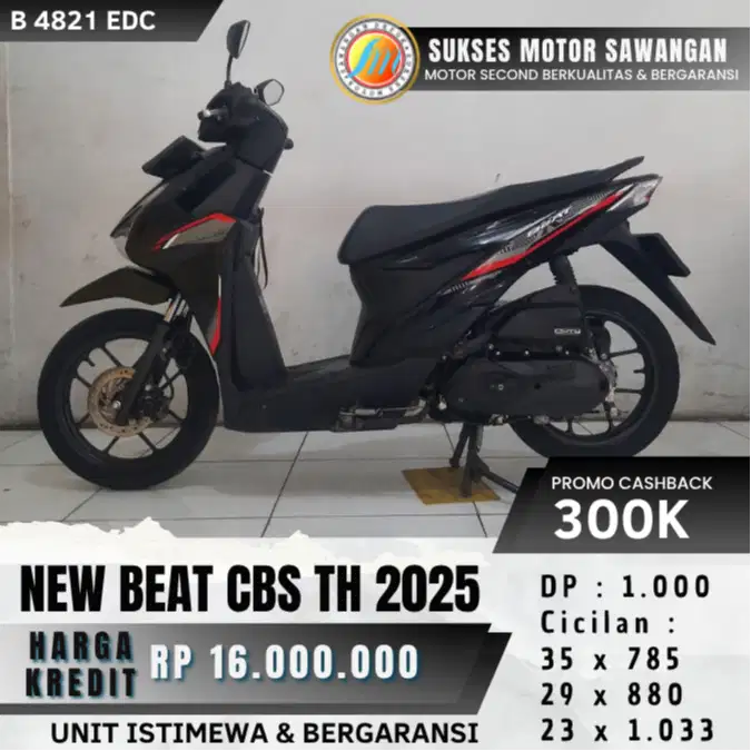 MULUS HONDA NEW BEAT FI CBS TH 2025 BISA CASH KREDIT UNIT BERGARANSI