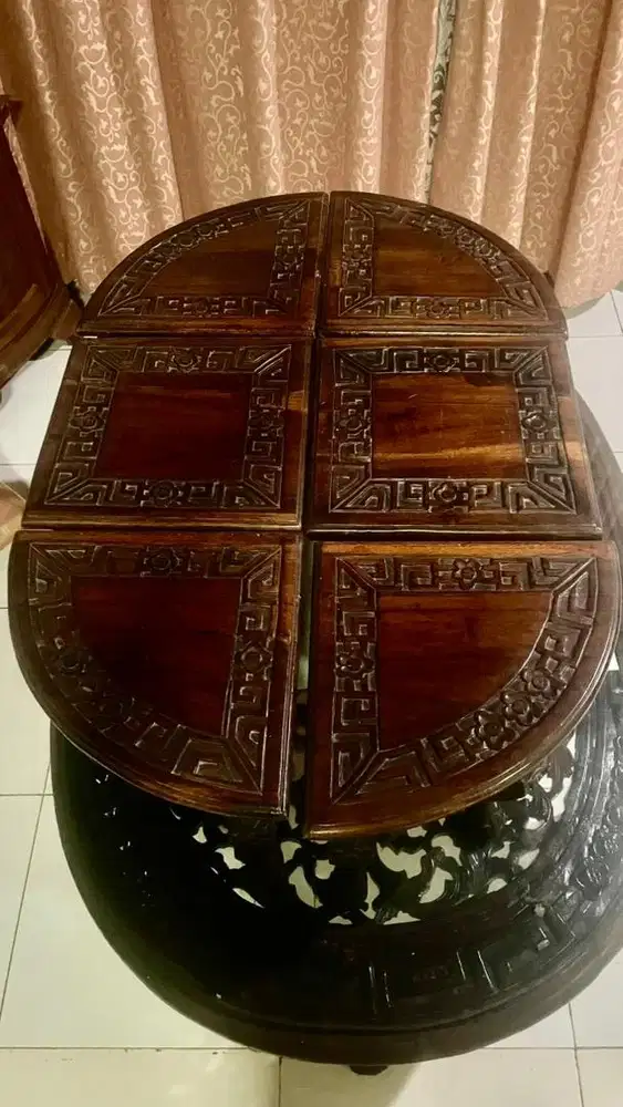 Kursi oval jati