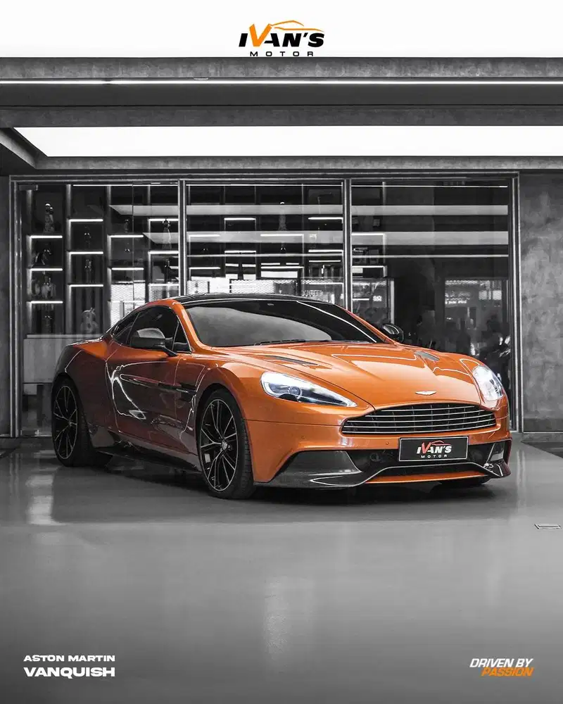ASTON MARTIN VANQUISH 2013 Madagascar Orange On Black. ISTIMEWA ANTIK