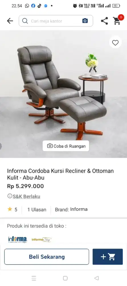 Sofa single kulit