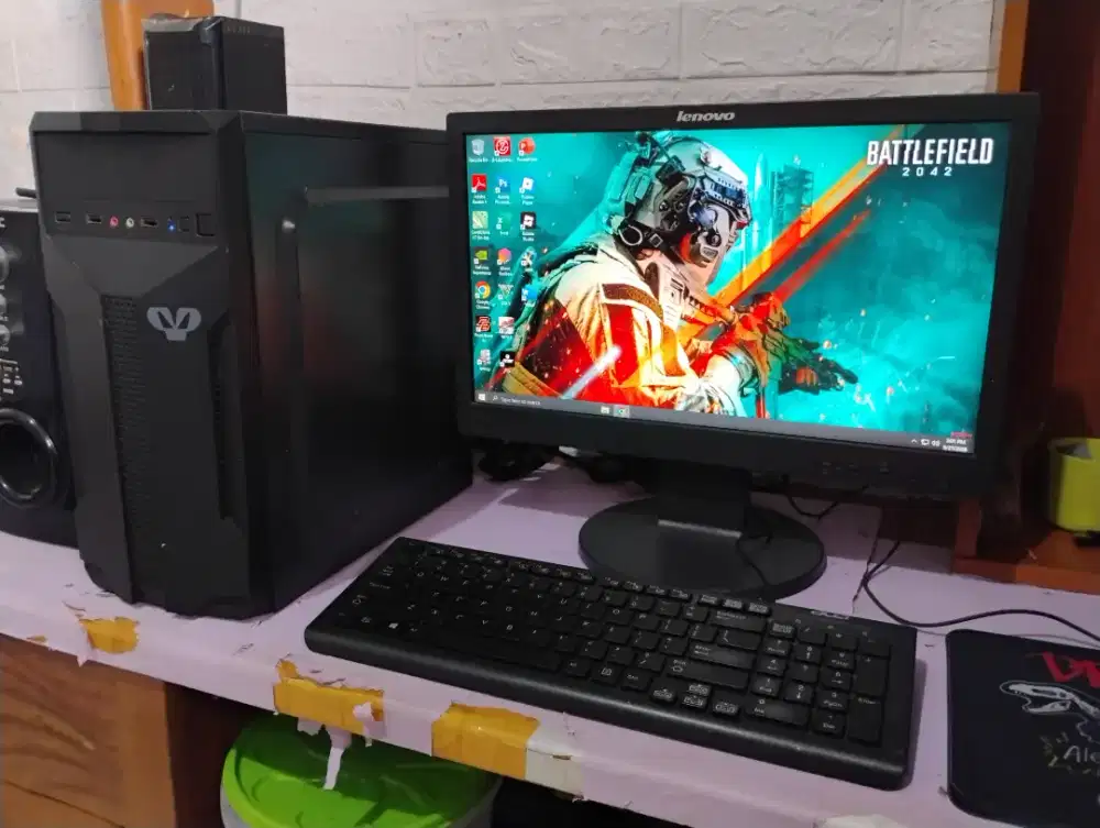 Pc editing dan gaming / intel + ram 8gb + ssd + vga nvidia + led 19
