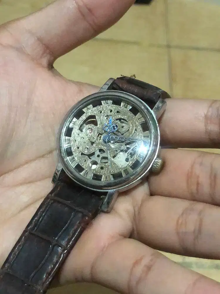 JAM TANGAN CLASSIC GOER SKELETON AUTOMATIC MEWAH LUXURY ORI (MINUS)