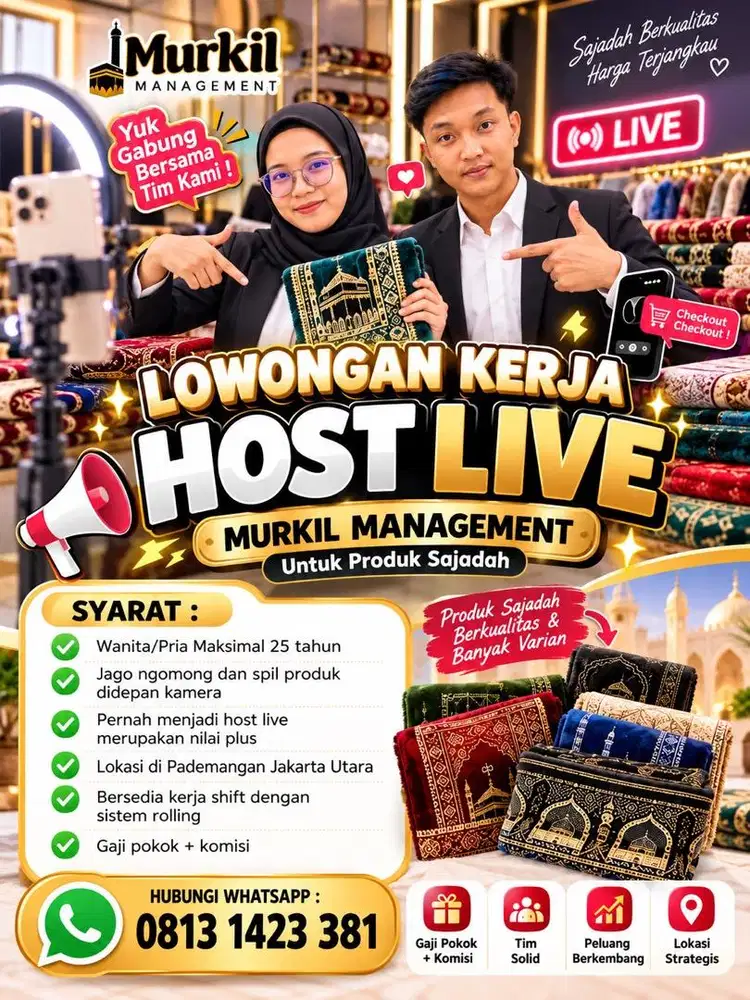 DIBUTUHKAN HOST LIVE