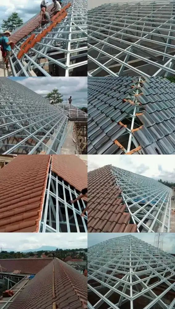 Pemasangan bajaringan atap lama