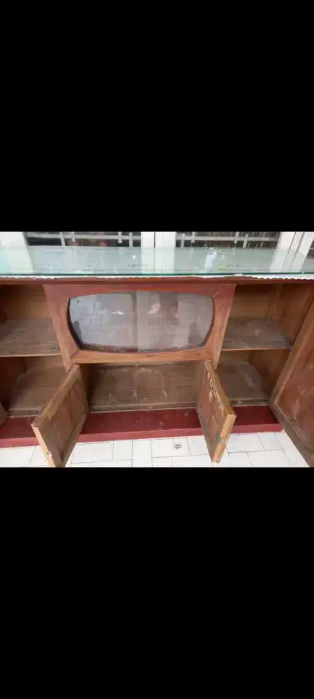 buffet tv jati tua panjang 158cm