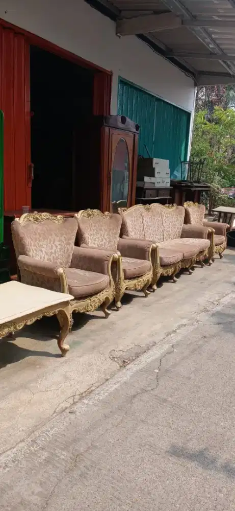 Casa Padrino Baroque sofa Master Gold Flowers Pattern Gold  living roo