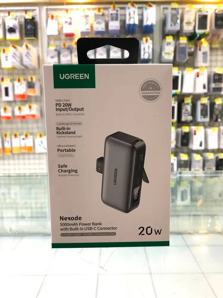 UGREEN Nexode Power Bank Built-In USB-C 20W 5000mAh - 35338