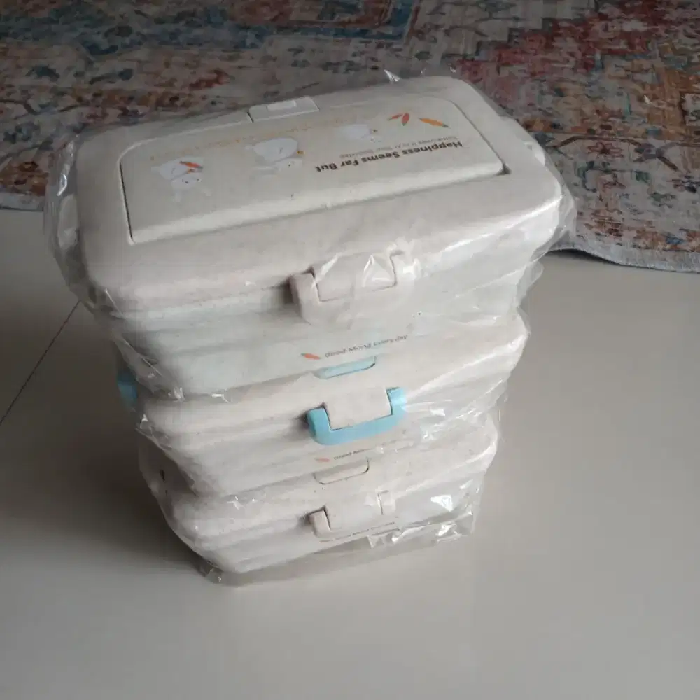 Tempat Makan Anak Jerami / Wheat Kotak Bekal Lunch Bento Karakter Lucu