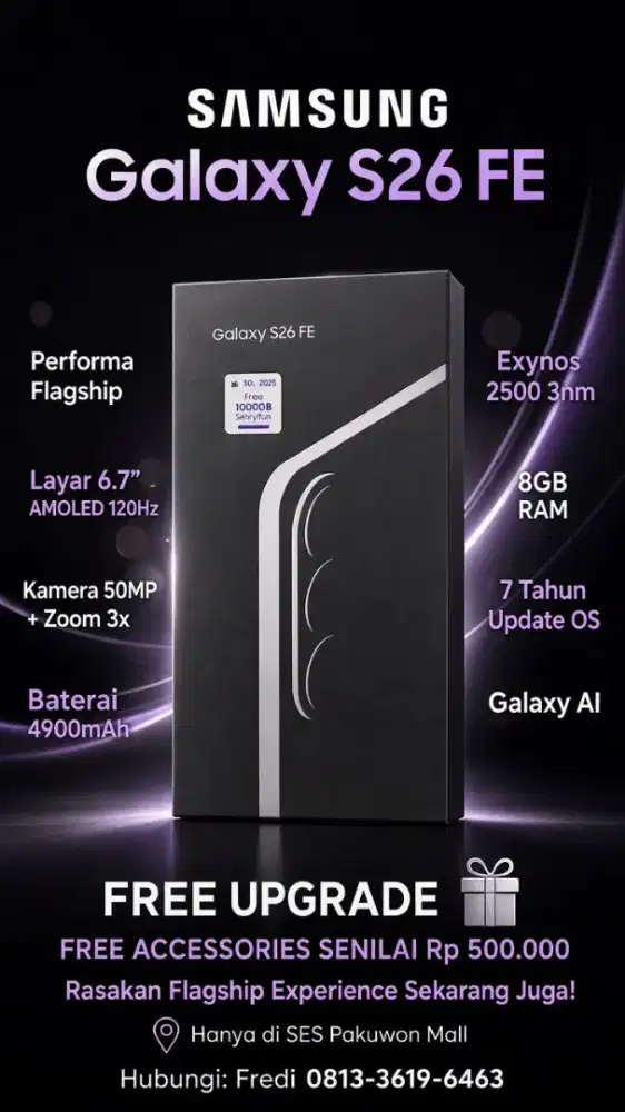 Promo samsung Galaxy S26 Fe ( 8/256) CICILAN 0 PERSEN LANGSUNG ACC