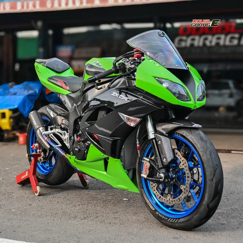 KAWASAKI ZX6R HIJAU 2011 FULL SPEK HEDON