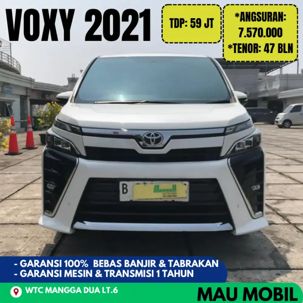 Voxy 2020/2021/2022 Putih, KM 60rb Pajak Panjang