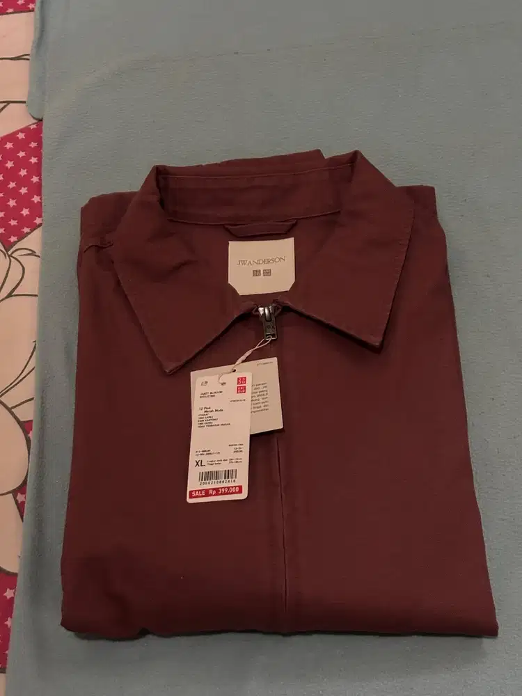 Jaket UNIQLO Zip Up Blouson (PINK)