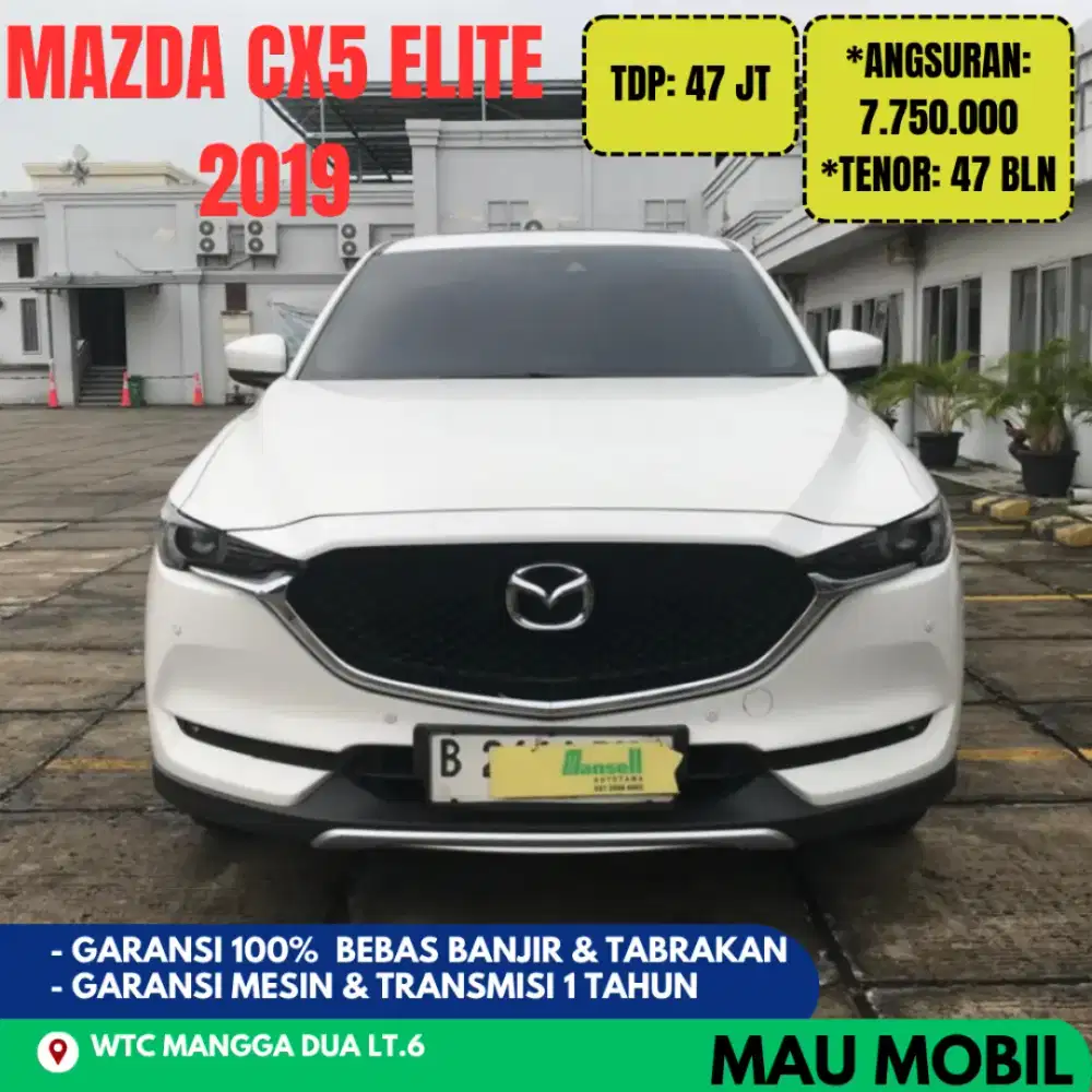 Mazda CX5 Elite 2019/2020 Putih, KM 59rb, Pajak Panjang